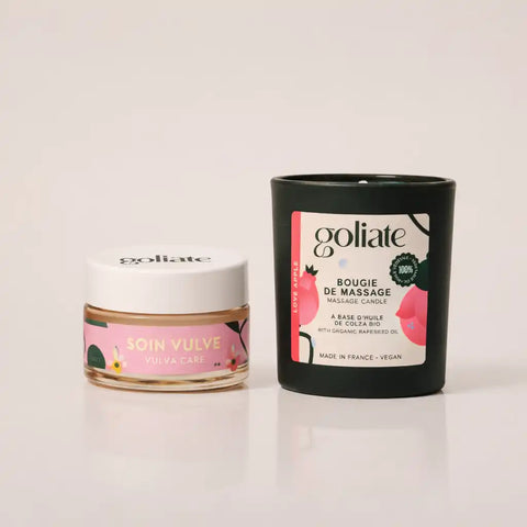 ⁠Organic Massage Candle + Vulva Care Intimate Balm + Free Pouch